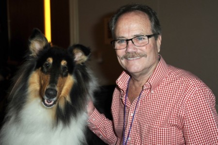 Lassie and actor Jon Provost participate in The Hollywood Show held at Westin LAX Hotel on July 13, 2013, in Los Angeles. (Photo by Albert L. Ortega/Getty Images)