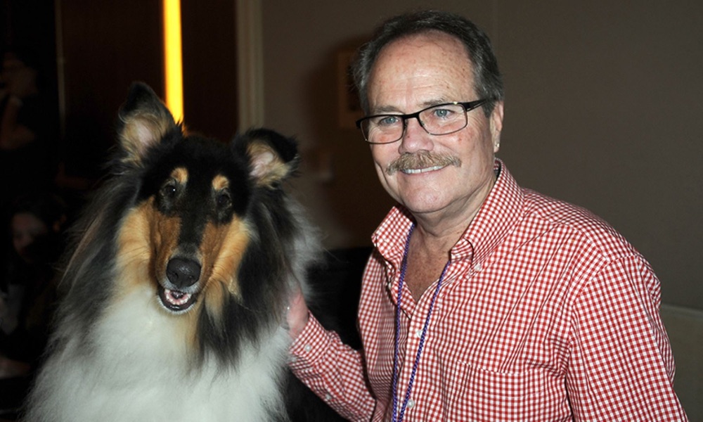 Lassie and actor Jon Provost participate in The Hollywood Show held at Westin LAX Hotel on July 13, 2013, in Los Angeles. (Photo by Albert L. Ortega/Getty Images)